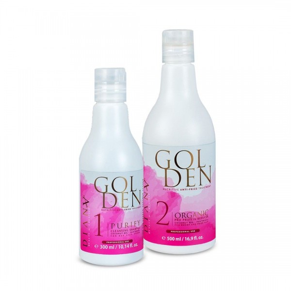 GOLDEN PROFESSIONAL GOLD PROTEIN
 Product size-500ml Proteins + 300ml Clarifying Shampoo