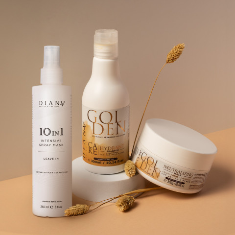 Golden Care Shampoo & Mask +  Intensive Spray Mask...