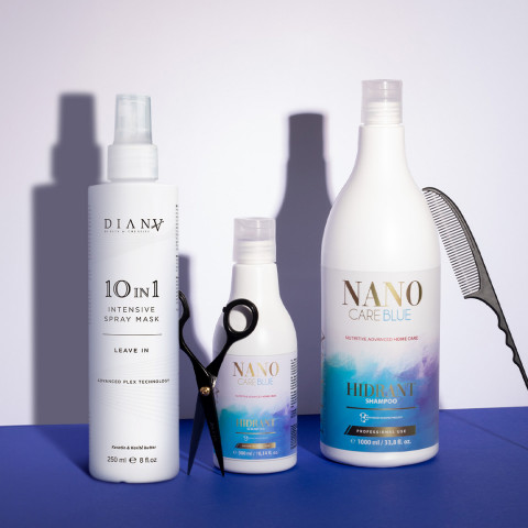 NANO BLUE CARE SHAMPOO & MASK +  INTENSIVE SPRAY CONDITIONER