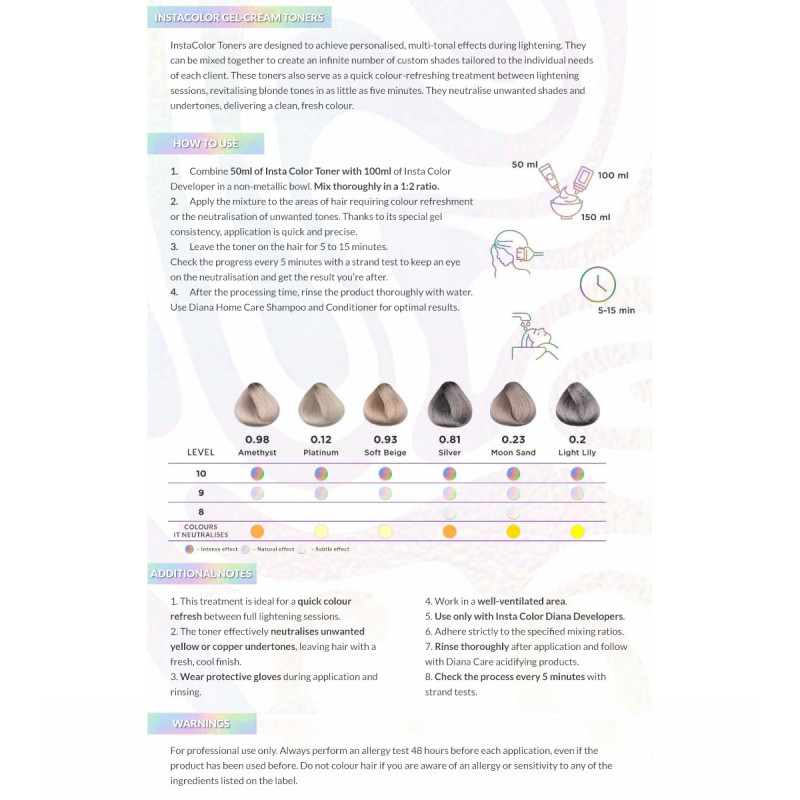 INSTACOLOR GEL-CREAM TONER-Hair Toner-Diana Beauty